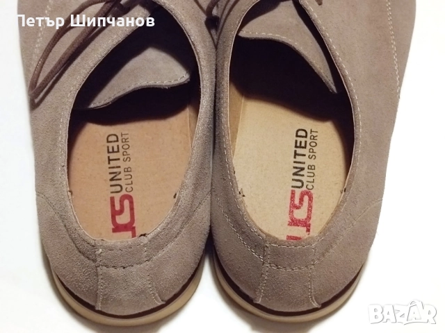 Мъжки обувки набук бежови, снимка 5 - Мокасини - 52222426