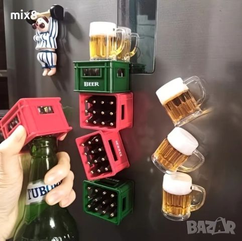 Отварачка каса бира с магнит за хладилник 
