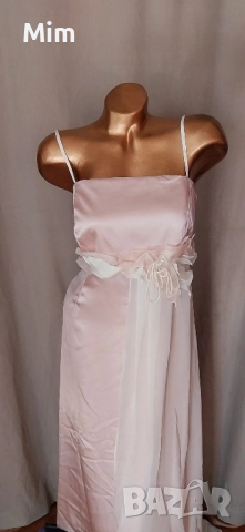 Италианска официална ,дълга,розова рокля , снимка 12 - Рокли - 51601198