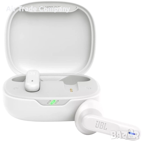 Безжични слушалки JBL Vibe Flex, Bluetooth, бели