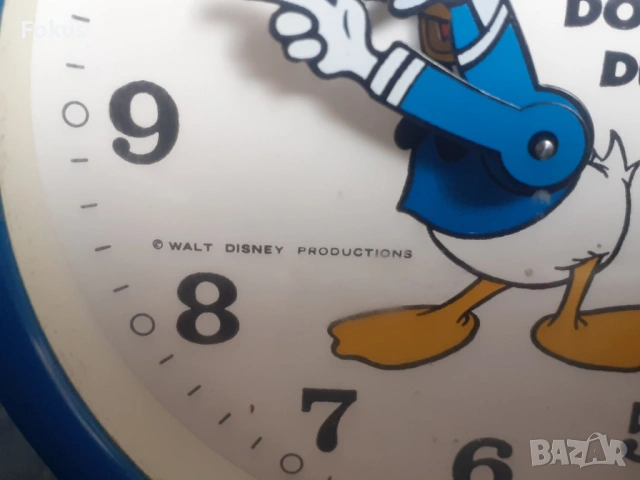 Анимиран часовник будилник Donald Duck Walt Disney Germany, снимка 6 - Антикварни и старинни предмети - 53280900