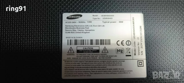 T-Con - BN41-02110A TV Samsung UE48H6400AW, снимка 4 - Части и Платки - 49387590