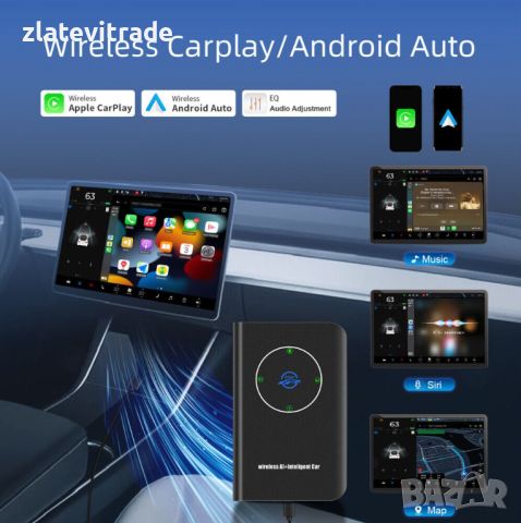 Безжичен Carplay и Android Auto за Tesla MODEL 3 X Y S , 420, снимка 8 - Навигация за кола - 46303844