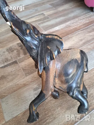 голям дървен слон от кралски абанос, снимка 12 - Декорация за дома - 50079045