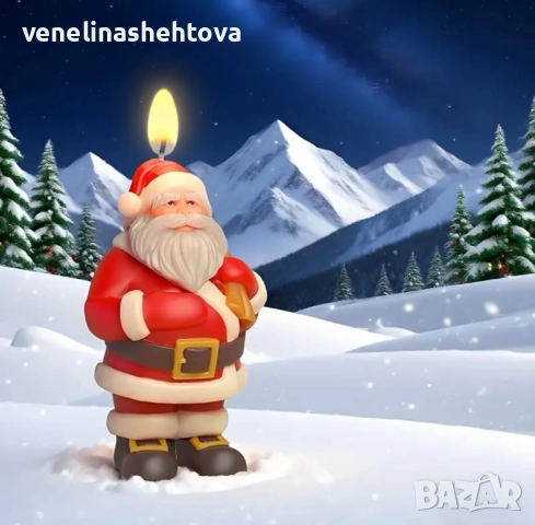 3D 3 модела дядо Коледа голям силиконов молд форма за свещи гипс, снимка 3 - Форми - 47539182