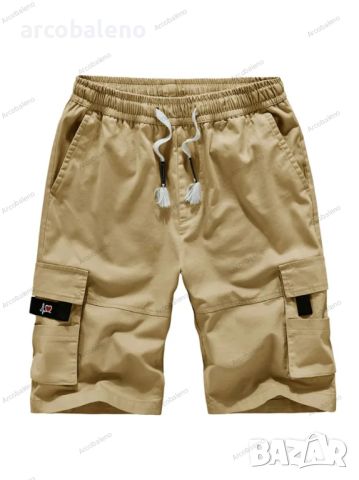 Мъжки едноцветни ежедневни карго къси панталони с няколко джоба, 6цвята , снимка 5 - Къси панталони - 45546393