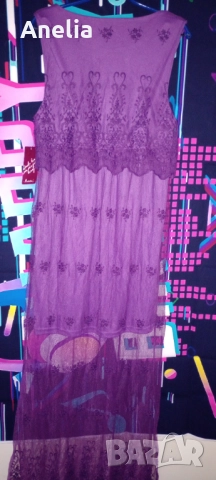 Дамска Рокля М размер в Лилаво Циклама с бродерия, снимка 5 - Рокли - 52559009