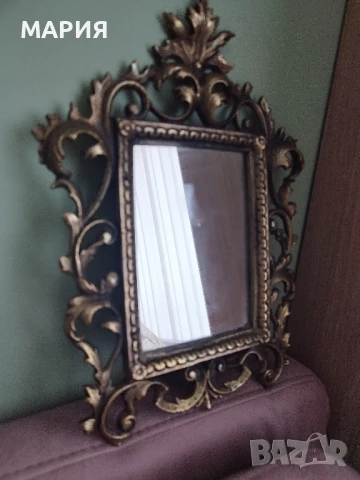 Невероятно бронзово настолно огледало, снимка 4 - Антикварни и старинни предмети - 50927128
