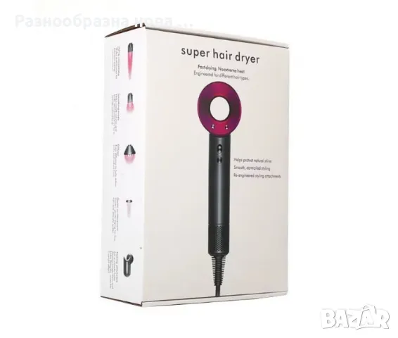 Сешоар Super Hair Dryer с йонизираща функция, снимка 2 - Сешоари - 48906359