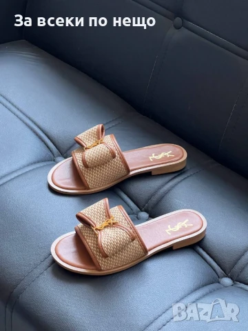 Yves Saint Laurent Дамски Бежови Чехли Код E439, снимка 3 - Чехли - 50503078