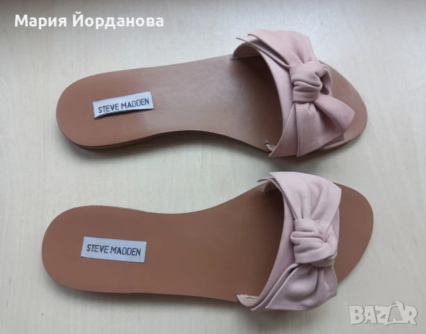 Steve Madden - Розови чехли от набук, размер 39, снимка 9 - Чехли - 51291609