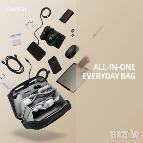 Cipway Premium Tech Pouch чанта-органайзер, водоустойчив калъф за пътуване, черна, снимка 7 - Чанти - 52445496