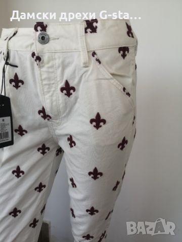 Дамски панталон G-Star RAW® 5622 3D MID BOYFRIEND MILK/BRIGHT OXBLOOD, размер W26/L32(6)    /278/, снимка 3 - Панталони - 46357633