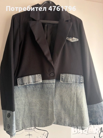 Дамско сако с деним