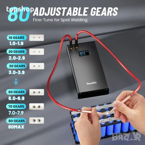 Чисто нов подобрен преносим апарат за точково заваряване на батерии с LCD екран, 80-скоростен..., снимка 3 - Друга електроника - 50665990