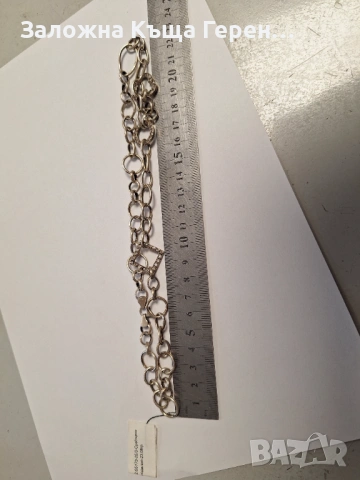 Сребърно колие 23,08гр., снимка 4 - Колиета, медальони, синджири - 53340097