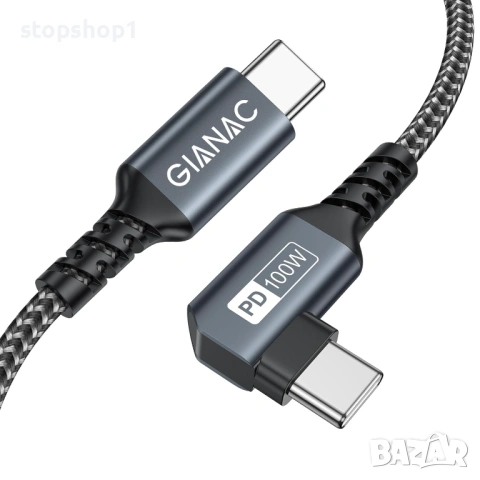 USB C Cable 3M Fast Charge 90° PD 5A/20V E-Mark for Macbook Pro/MacBook Air/iPad Pro/Samsung Galaxy/