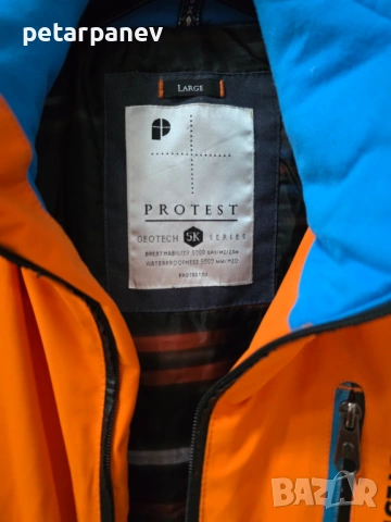 Мъжко ски яке Protest ski jacket geotech 5k orange/black - L размер, снимка 3 - Якета - 53530436