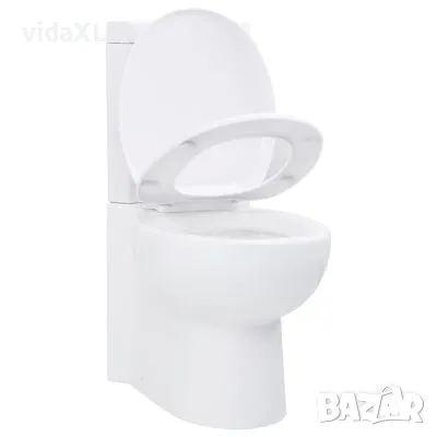 vidaXL Керамичен моноблок, ъглов, бял（SKU:141133）, снимка 3 - Други - 48757353