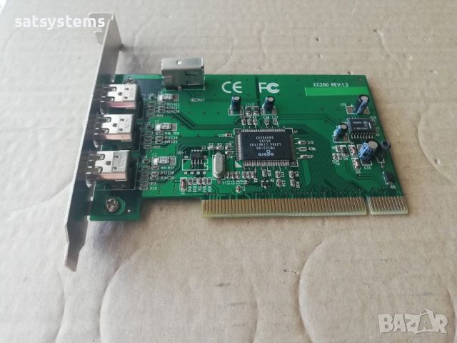  PCI 3+1 Port 1394A FireWire Adapter Card Agere FW323-06 Link/PNY EC200 REV.1.3, снимка 5 - Мрежови адаптери - 46336334