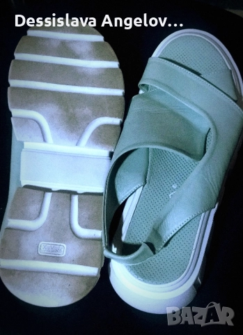 Дамски сандали в светло зелено 39, снимка 3 - Сандали - 51778024
