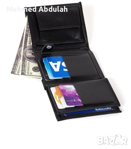 Мъжки портфейл с джоб за монети, снимка 2 - Портфейли, портмонета - 52612200