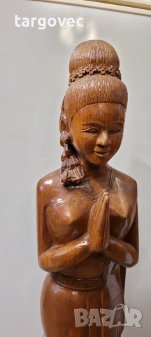 изящна масивна над 1метър дървена фигура , снимка 2 - Декорация за дома - 51835683