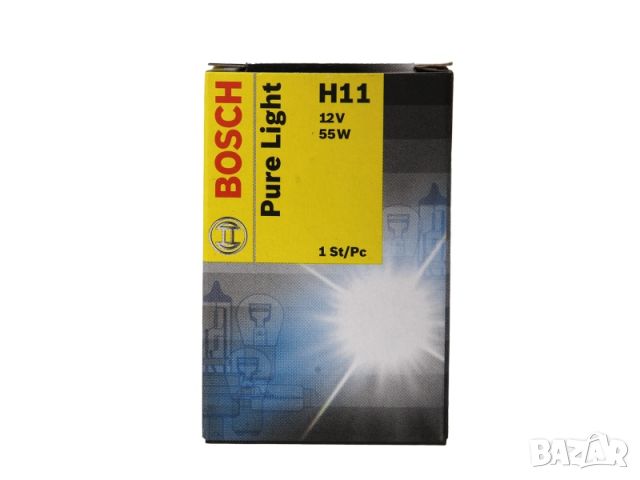 BOSCH H11 Pure Light халогенна крушка, снимка 2 - Аксесоари и консумативи - 45891462