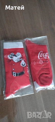 Мъжки и дамски КОЛЕДНИ чорапи " Кока-кола* в опаковка, снимка 3 - Подаръци за мъже - 52718348
