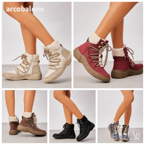 Дамски боти с връзки, 5цвята 