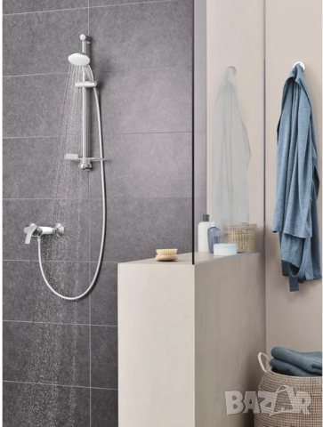 GROHE Душ Комплект Tempesta 100, 27598001 + Wall Bar Set (Релса, Слушалка, Държач)!, снимка 2 - Душове - 52654797