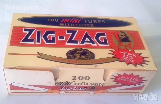 Zig-Zag празни цигари с филтър за пълнене 100бр 65мм филтър 15мм Зиг-Заг, снимка 2 - Електронни цигари - 51628161