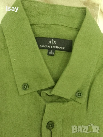 Мъжка риза Армани 100% лен, снимка 4 - Ризи - 53919125