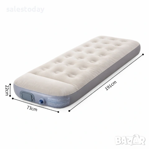 Надуваемо легло с помпа, 190x73x22см, снимка 5 - Матраци - 52571009