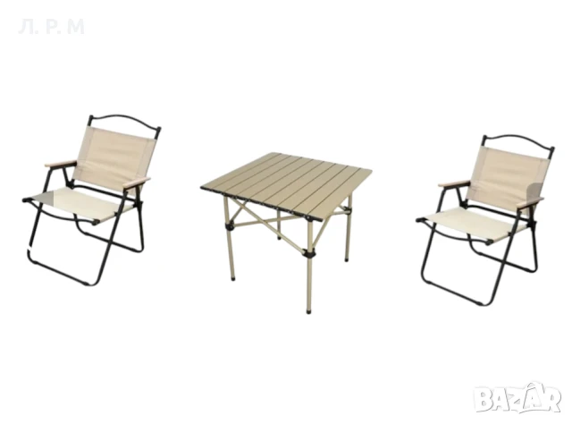 Комплект къмпинг маса и 2стола , снимка 2 - Къмпинг мебели - 50510889
