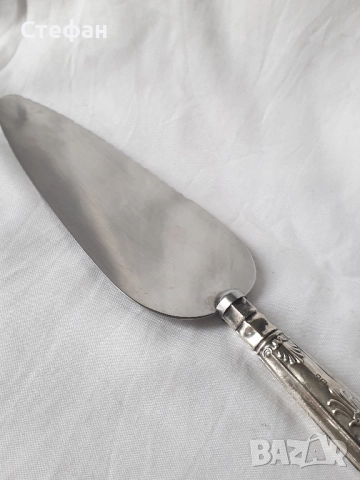Лопатка със сребърна дръжка , снимка 10 - Антикварни и старинни предмети - 51967839