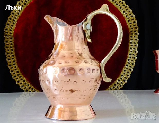 Кована медна кана за ракия,чиста червена мед. , снимка 5 - Антикварни и старинни предмети - 52203813