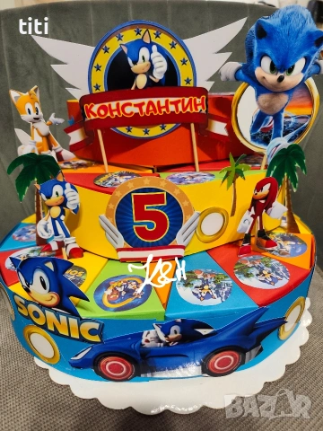 Картинена торта Соник Sonic