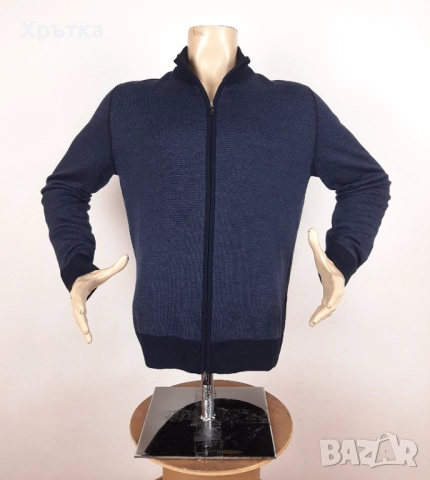 Gran Sasso - Мъжка жилетка с цип от вълна размер 52 / L, снимка 6 - Пуловери - 52558733