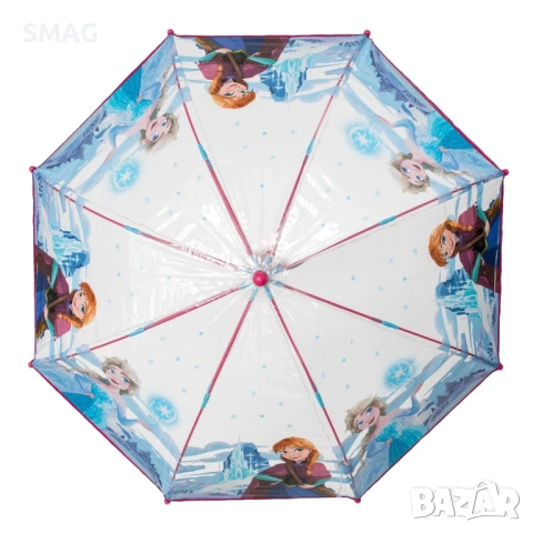 Детски прозрачен чадър Frozen 2 цикламен 64 см_1242792