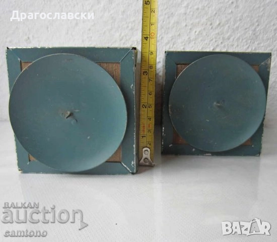  2 бр стари метални свещници, свещник, патина, свещници лофт, тамянник, антика , снимка 6 - Декорация за дома - 28874592