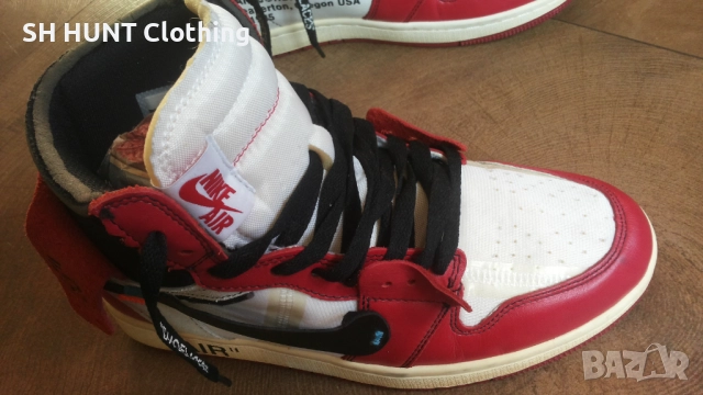 Off-White × Nike Air Jordan 1 Retro High The Ten "Chicago" AA3834-101 Размер EUR 44/UK 9 41-14-S, снимка 9 - Маратонки - 52666735