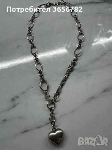 Продавам колие с печат 925, снимка 2 - Колиета, медальони, синджири - 53562061