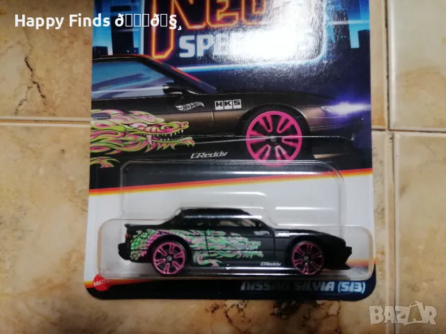 💕🧸🎁🚗 🌟Hot Wheels New Set Neon Custom Volkswagen Beetle, Nissan Silvia (S13), снимка 2 - Колекции - 48973772