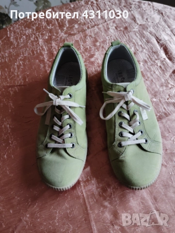 Зелени дамски обувки с връзки от естествен набук- Legero 000823z 40 номер, снимка 2 - Дамски ежедневни обувки - 53413859