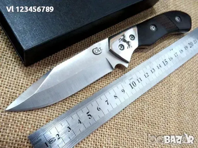 Ловен нож COLT Fixed Blade Knife,8CR13Mov,кожа, снимка 6 - Ножове - 49344453