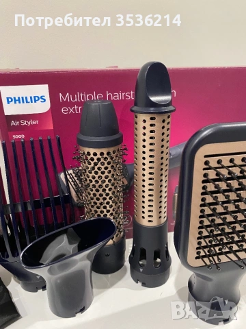 Philips Air Styler 5000 BHA530/00 - Използвано, снимка 6 - Сешоари - 53456099
