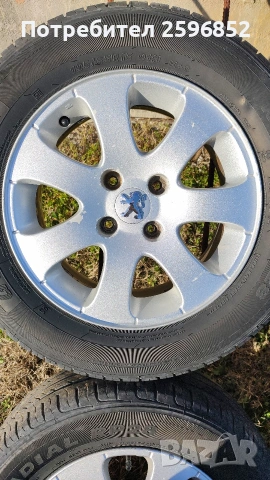 Джанти с гуми 15" от Пежо 307, снимка 12 - Гуми и джанти - 53830226