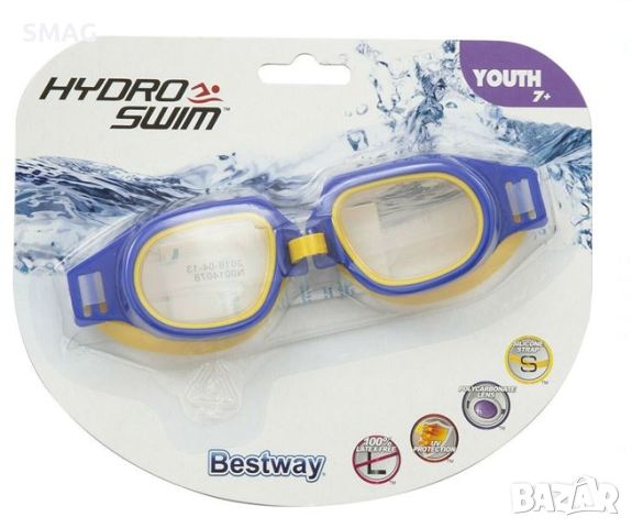 Цветни детски очила за плуване 7+ години - Bestway, снимка 7 - Водни спортове - 46288476