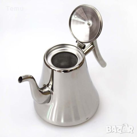 Красив чайник от неръждаема стомана в комплект със специално пригодена за дизайна цетка за чай. 🔥 Из, снимка 9 - Други - 45780325